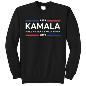 Kamala Make America Laugh Again American Flag 2024 Tall Sweatshirt