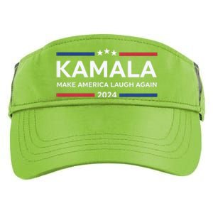 Kamala Make America Laugh Again American Flag 2024 Adult Drive Performance Visor