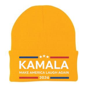 Kamala Make America Laugh Again American Flag 2024 Knit Cap Winter Beanie