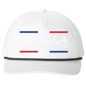 Kamala Make America Laugh Again American Flag 2024 Snapback Five-Panel Rope Hat