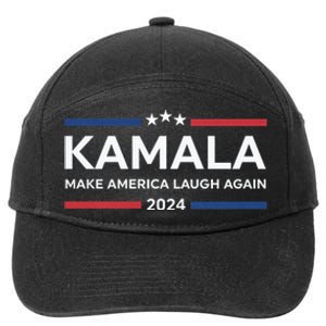 Kamala Make America Laugh Again American Flag 2024 7-Panel Snapback Hat