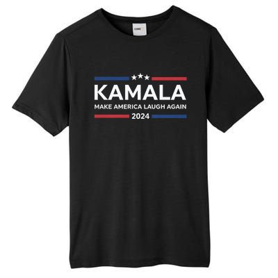 Kamala Make America Laugh Again American Flag 2024 Tall Fusion ChromaSoft Performance T-Shirt