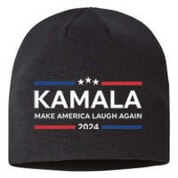 Kamala Make America Laugh Again American Flag 2024 Sustainable Beanie