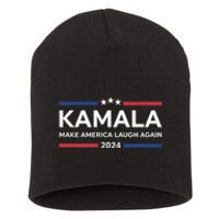 Kamala Make America Laugh Again American Flag 2024 Short Acrylic Beanie