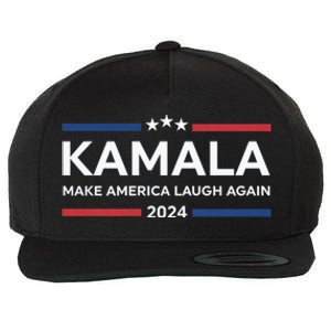 Kamala Make America Laugh Again American Flag 2024 Wool Snapback Cap