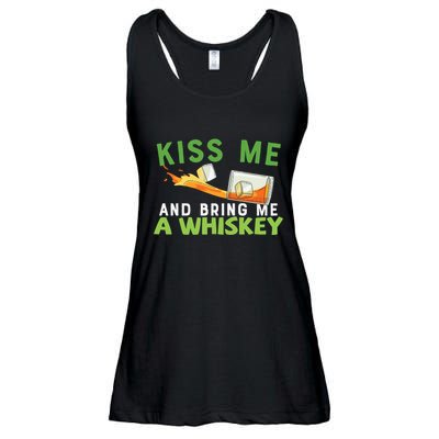 Kiss Me And Bring Me A Whiskey Ladies Essential Flowy Tank
