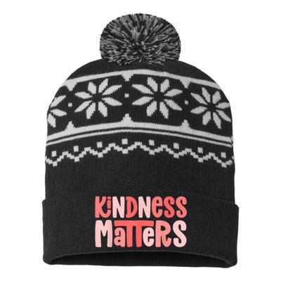 Kindness Matters Anti Bullying Shirts Teacher Gift Kind USA-Made Snowflake Beanie