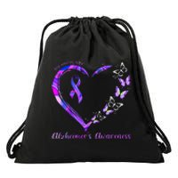 Keep Memories Alive AlzheimerS Awareness Drawstring Bag