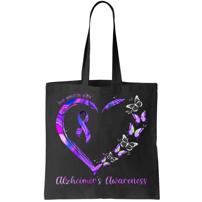 Keep Memories Alive AlzheimerS Awareness Tote Bag