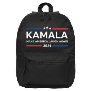 Kamala Make America Laugh Again American Flag 2024 16 in Basic Backpack