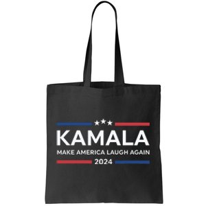 Kamala Make America Laugh Again American Flag 2024 Tote Bag