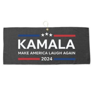 Kamala Make America Laugh Again American Flag 2024 Large Microfiber Waffle Golf Towel