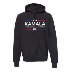 Kamala Make America Laugh Again American Flag 2024 Premium Hoodie