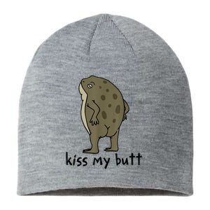 Kiss My Butt Green Frog Sustainable Beanie