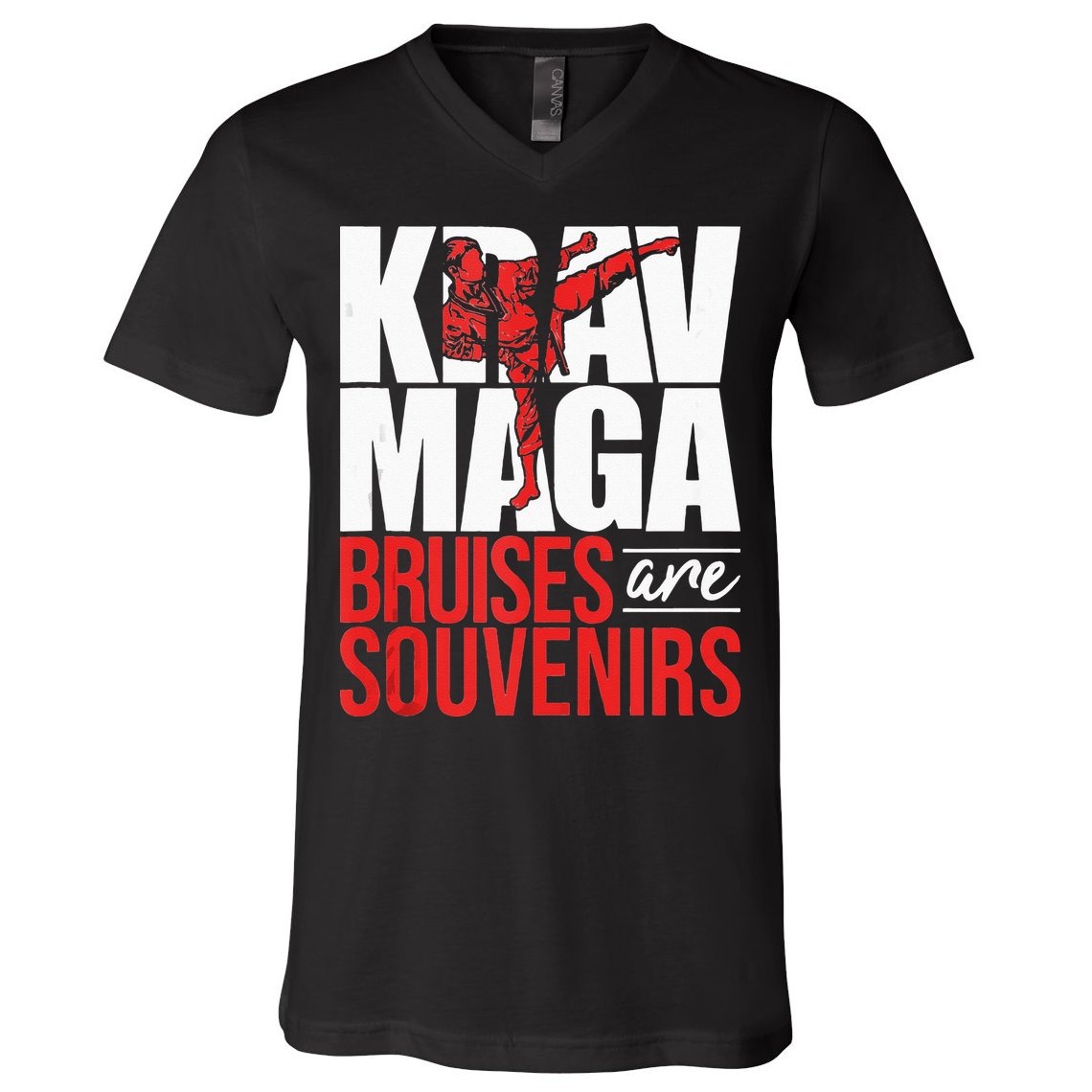 Krav Maga Bruises Are Souvenirs Israeli Self Defense MMA V-Neck T-Shirt