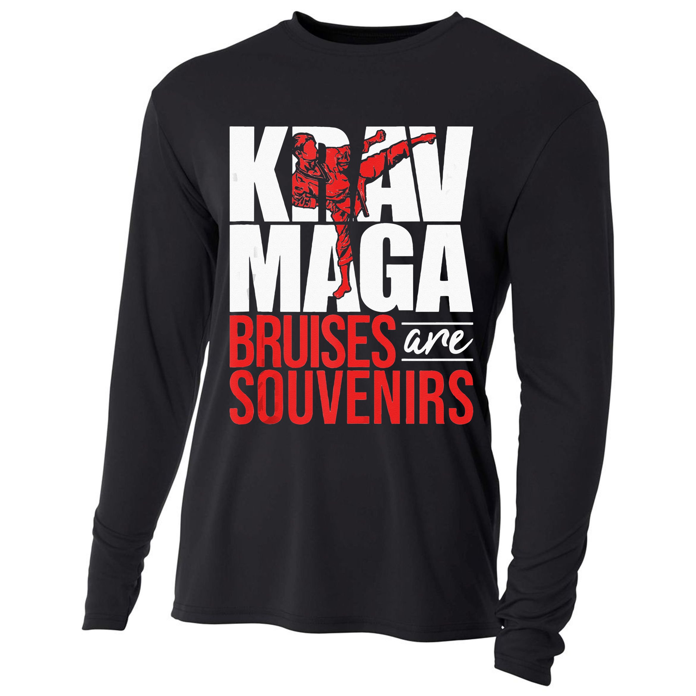 Krav Maga Bruises Are Souvenirs Israeli Self Defense MMA Cooling Performance Long Sleeve Crew