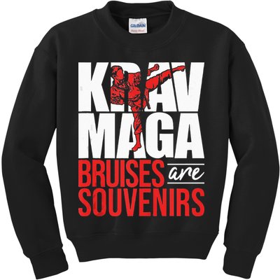 Krav Maga Bruises Are Souvenirs Israeli Self Defense MMA Kids Sweatshirt