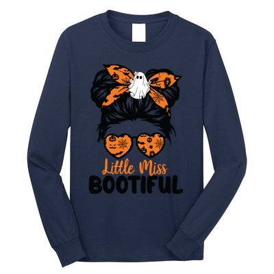 Kids Messy Bun Little Miss Bootiful Boo Halloween Costume Girls Long Sleeve Shirt