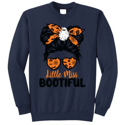 Kids Messy Bun Little Miss Bootiful Boo Halloween Costume Girls Sweatshirt