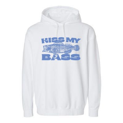 Kiss My Bass Vintage Fishing Garment-Dyed Fleece Hoodie