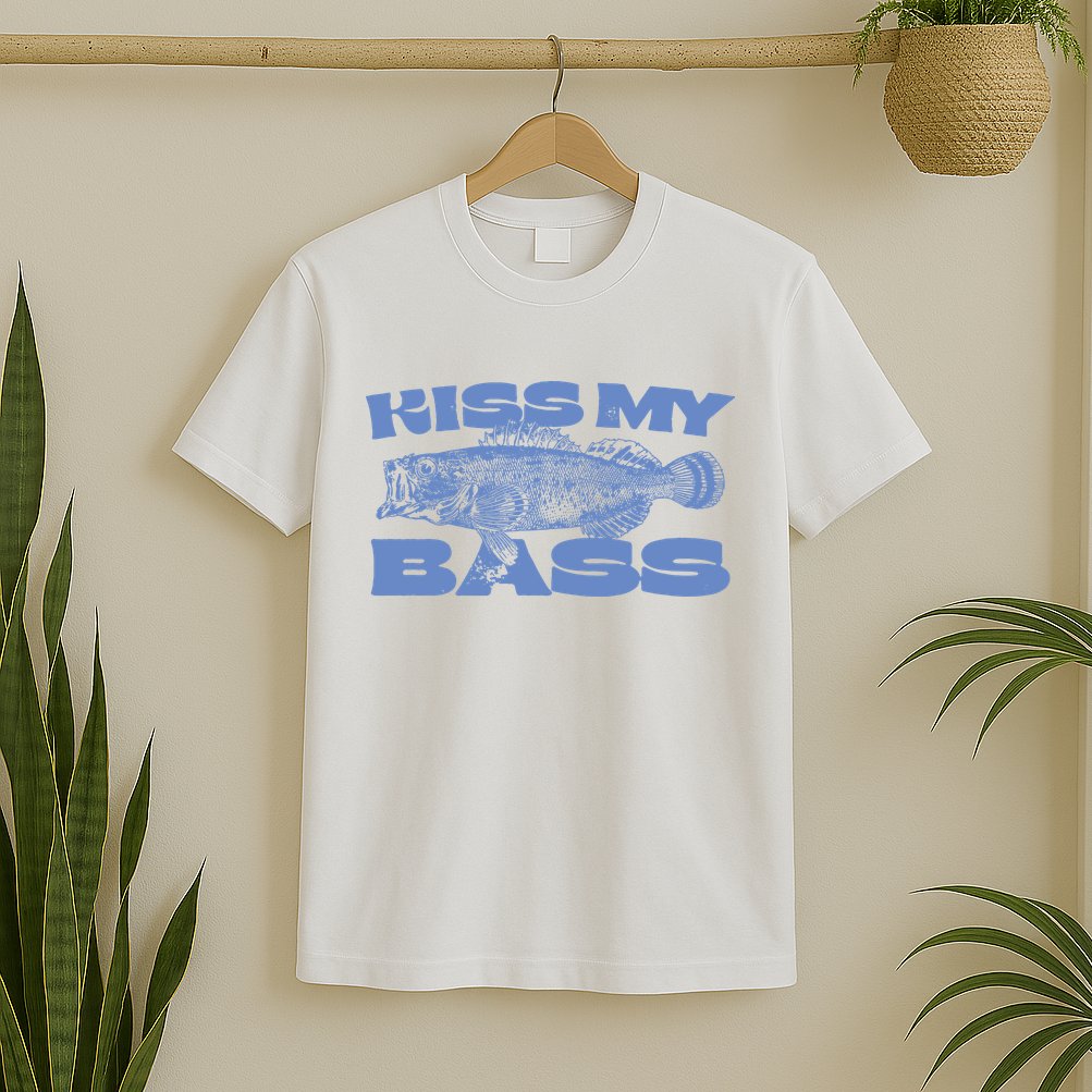 Kiss My Bass Vintage Fishing T-Shirt
