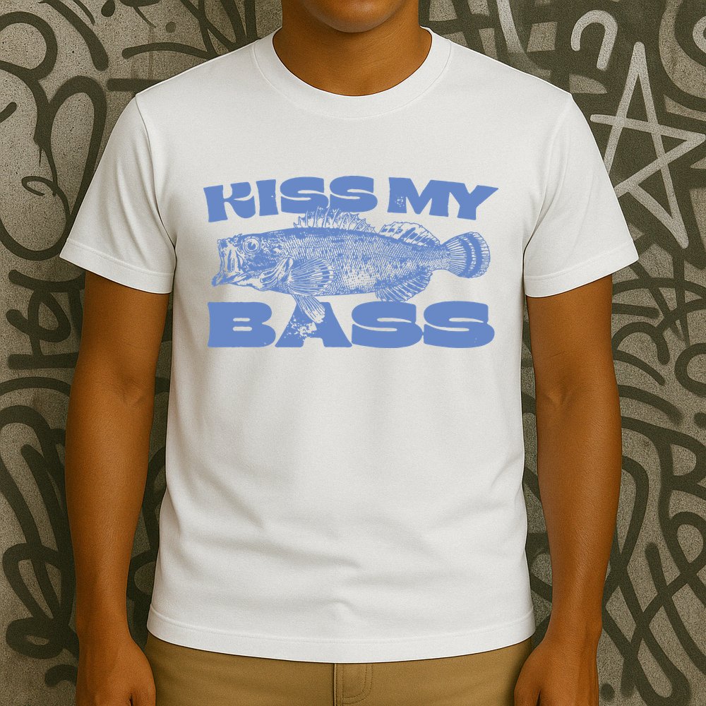 Kiss My Bass Vintage Fishing T-Shirt