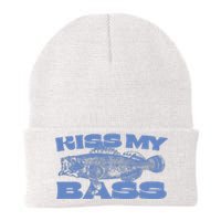 Kiss My Bass Vintage Fishing Knit Cap Winter Beanie