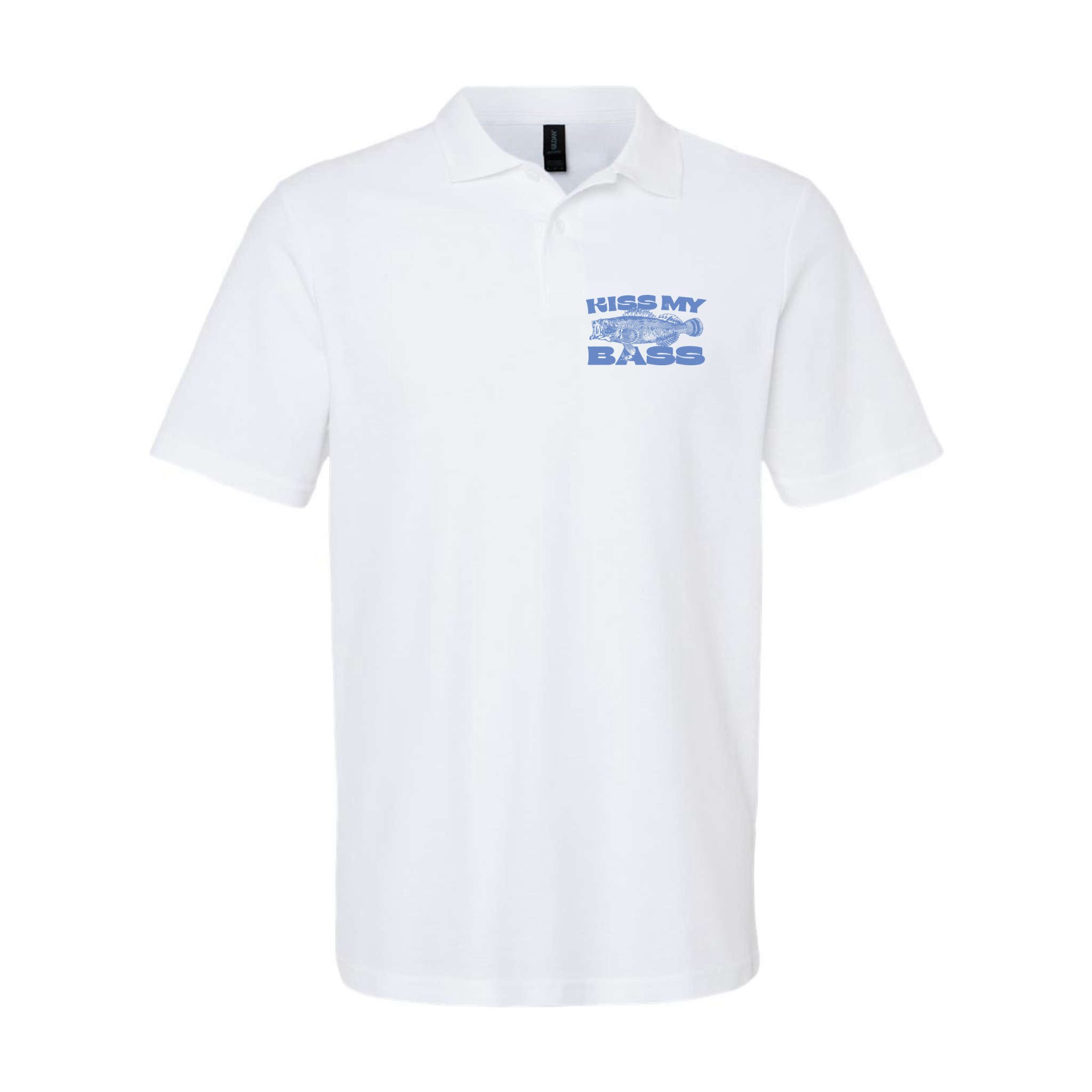 Kiss My Bass Vintage Fishing Polo