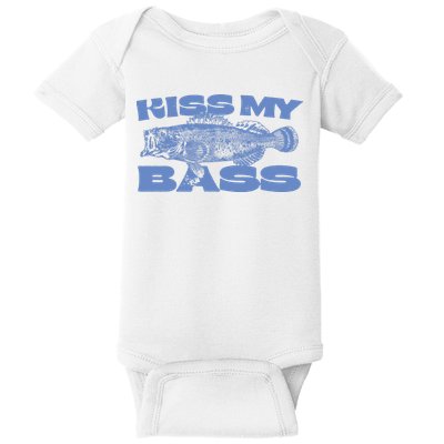 Kiss My Bass Vintage Fishing Baby Bodysuit