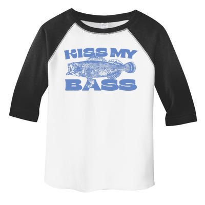Kiss My Bass Vintage Fishing Toddler Fine Jersey T-Shirt