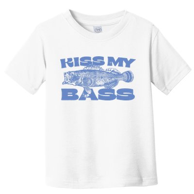 Kiss My Bass Vintage Fishing Toddler T-Shirt