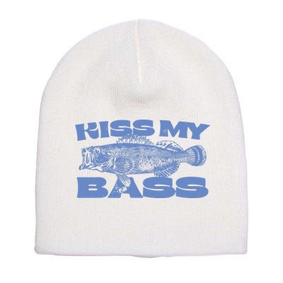 Kiss My Bass Vintage Fishing Short Acrylic Beanie