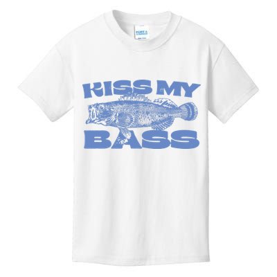 Kiss My Bass Vintage Fishing Kids T-Shirt