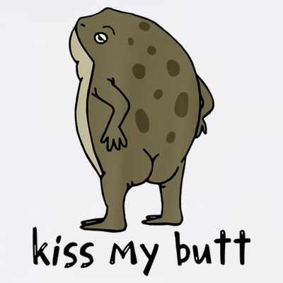 Kiss My Butt Funny Frog T-Shirt