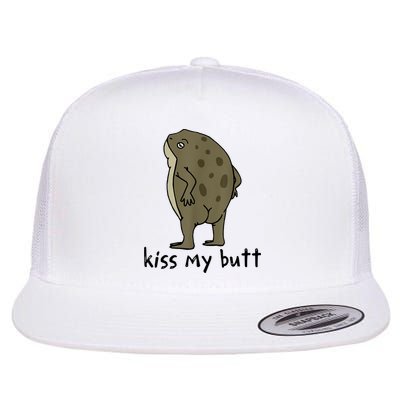 Kiss My Butt Funny Frog Flatbill Hat