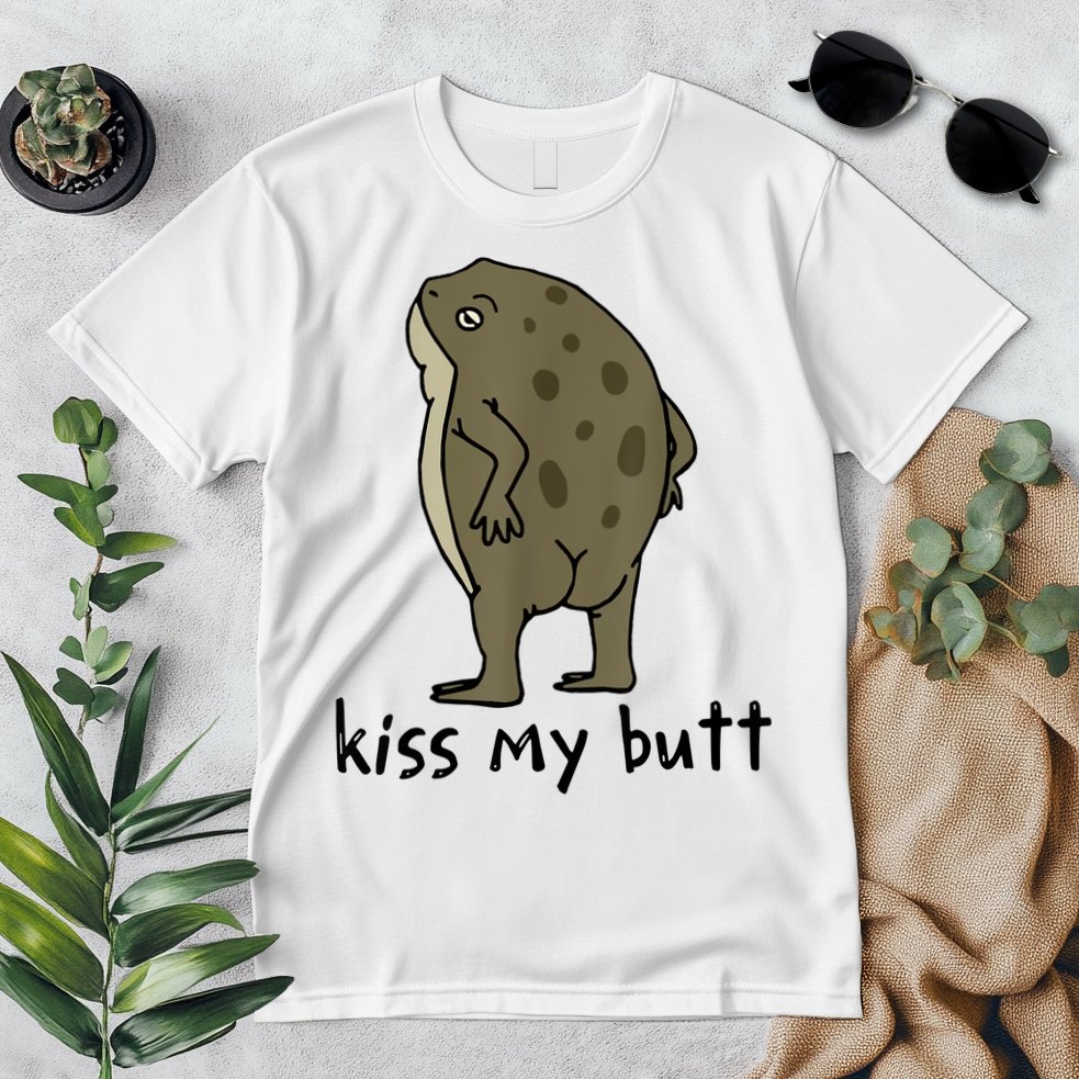 Kiss My Butt Funny Frog Premium T-Shirt