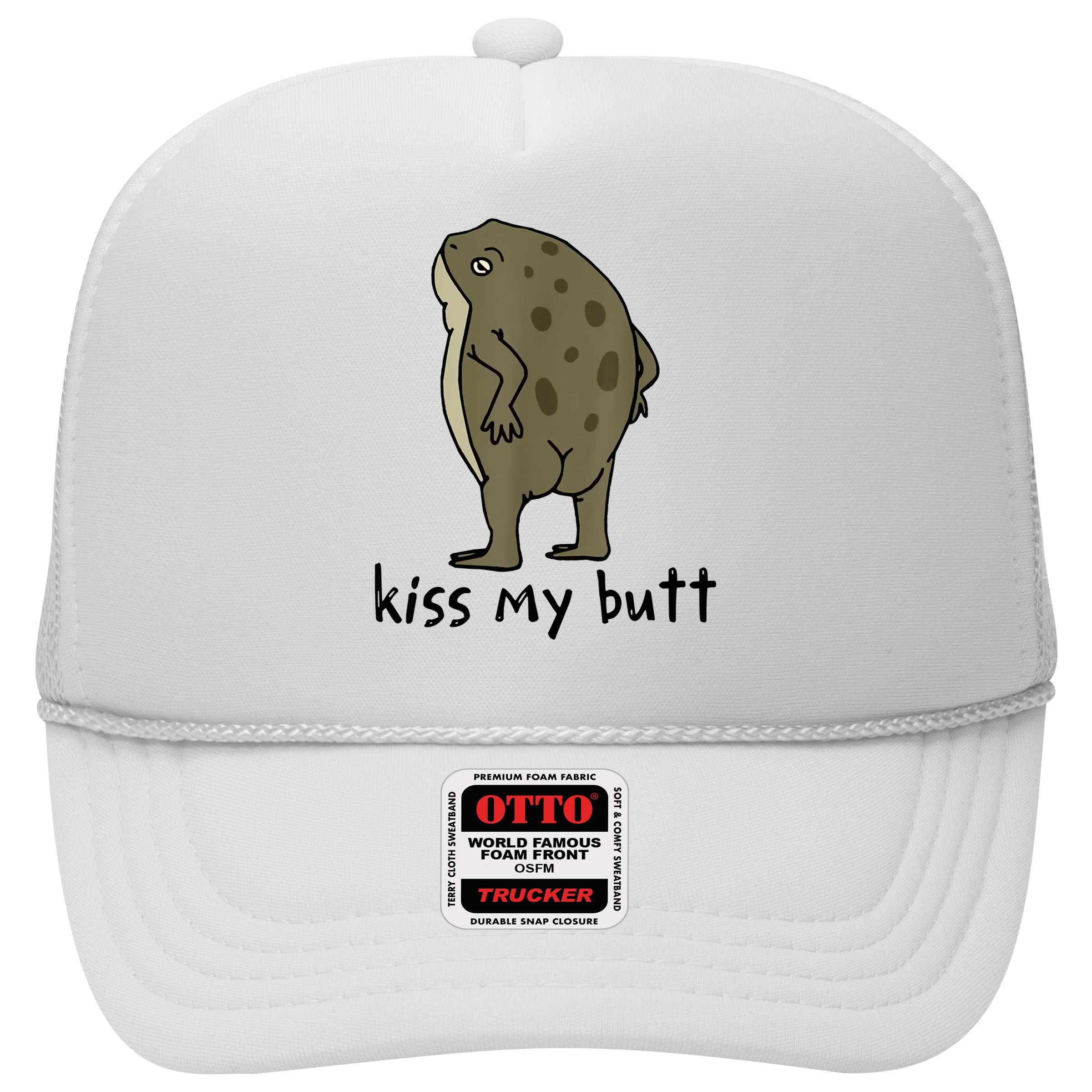 Kiss My Butt Funny Frog Hat
