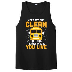 Keep My Bus Clean Funny School Bus Driver Funny Gift PosiCharge Competitor Tank