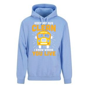 Keep My Bus Clean Funny School Bus Driver Funny Gift Unisex Surf Hoodie