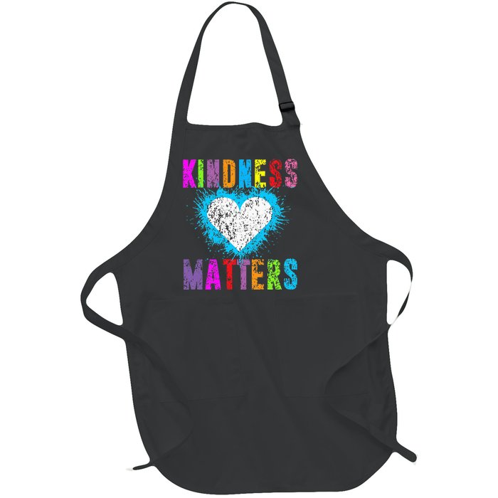 Kindness Matters Choose Kind Anti Bullying Movement Full-Length Apron With Pockets