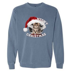 Kitten Meowy Christmas Gift Garment-Dyed Sweatshirt