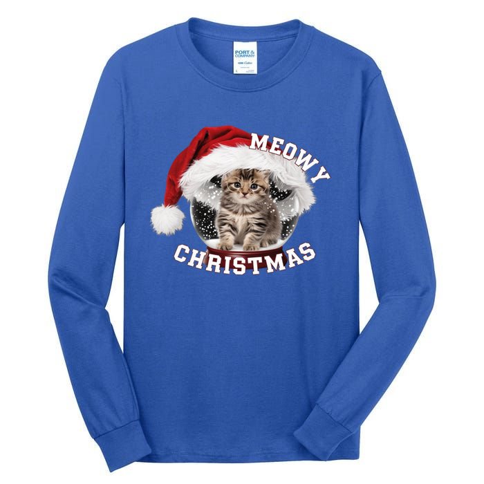 Kitten Meowy Christmas Gift Tall Long Sleeve T-Shirt