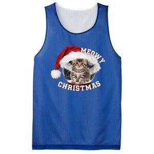 Kitten Meowy Christmas Gift Mesh Reversible Basketball Jersey Tank