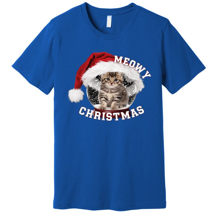 Kitten Meowy Christmas Gift Premium T-Shirt