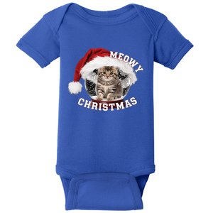 Kitten Meowy Christmas Gift Baby Bodysuit