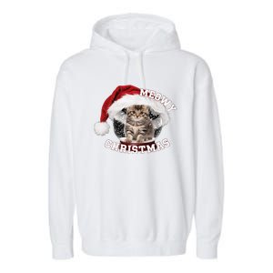 Kitten Meowy Christmas Gift Garment-Dyed Fleece Hoodie