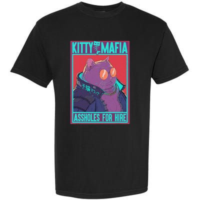 Kitty Mafia Cute Clothes Cat Japanese Aesthetic Garment-Dyed Heavyweight T-Shirt