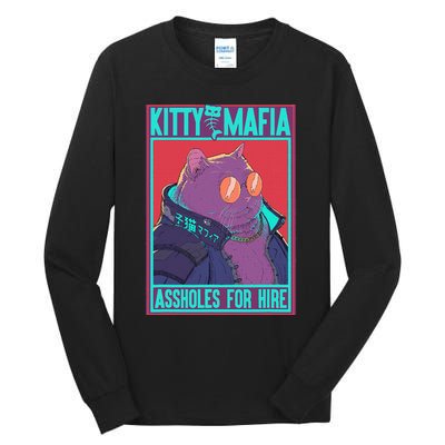 Kitty Mafia Cute Clothes Cat Japanese Aesthetic Tall Long Sleeve T-Shirt