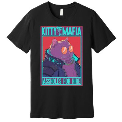 Kitty Mafia Cute Clothes Cat Japanese Aesthetic Premium T-Shirt