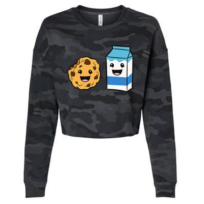 Kawaii Milk Chocolate Chip Cookie Cropped Pullover Crew